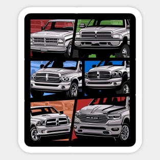 Pick up Truck Generations Sticker